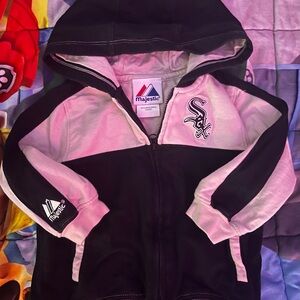 Majestic Toddler Chicago White Sox Hooded Zip Jacket - Black & White
